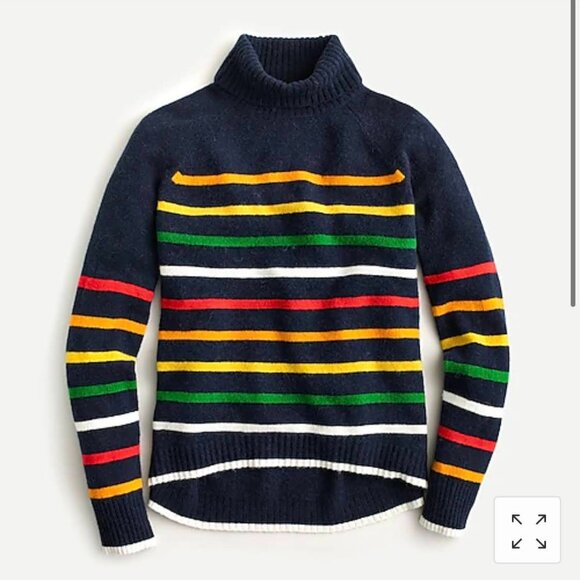 J. Crew Sweaters - J. Crews Turtleneck Sweater in Multistriped supersoft yarn